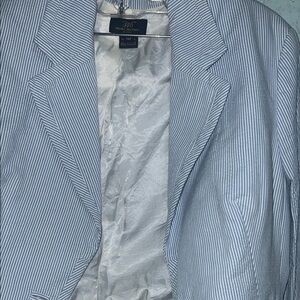 Women's Blue Striped Blazer